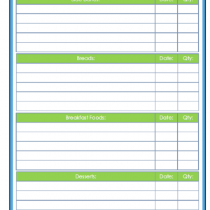 31 Days of Home Management Binder Printables: Day #27 Freezer Inventory