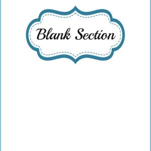 Home Management Binder Printable: Customizable Blank Section Divider