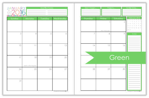 2016 Printable Planner 2017 Organizing Homelife 2016 Printable Planner 2017 Organizing Homelife