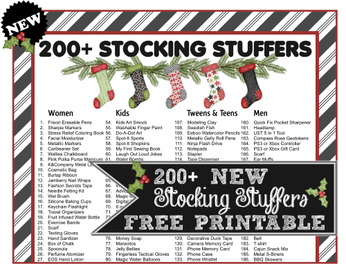 200 Stocking Stuffer Ideas for Men, Women, Teens, Boys, Girls