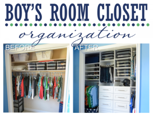 Boy's Room Closet Organization | Organizing Homelife