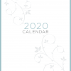 2020 Printable Swirl Calendar